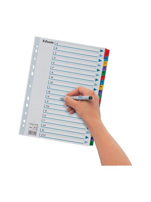ESSELTE Regiszter, karton, A4, A-Z, ESSELTE "Mylar"