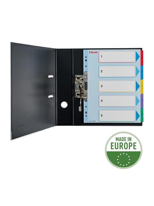 ESSELTE Regiszter, laminált karton, A4 maxi, 1-5, újraírható, ESSELTE