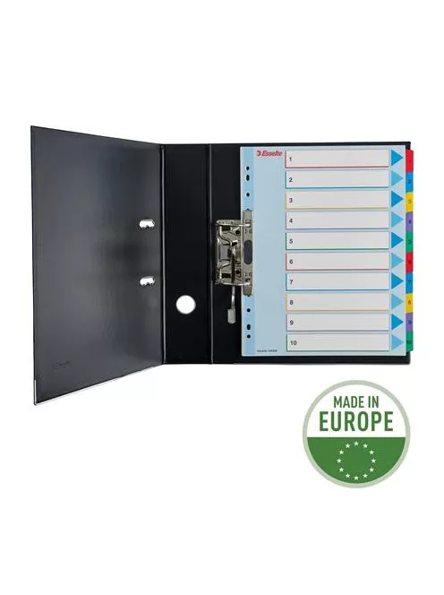 ESSELTE Regiszter, laminált karton, A4 Maxi, 1-10, újraírható, ESSELTE
