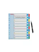 ESSELTE Regiszter, laminált karton, A4 Maxi, 1-10, újraírható, ESSELTE