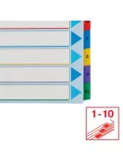 ESSELTE Regiszter, laminált karton, A4 Maxi, 1-10, újraírható, ESSELTE
