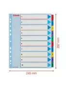 ESSELTE Regiszter, laminált karton, A4 Maxi, 1-10, újraírható, ESSELTE
