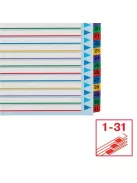 ESSELTE Regiszter, laminált karton, A4 Maxi, 1-31, újraírható, ESSELTE
