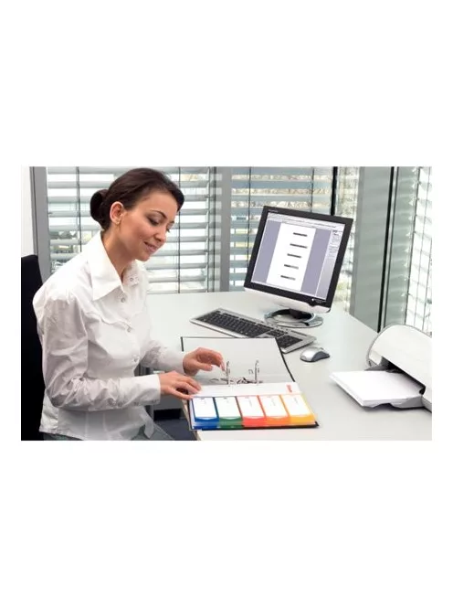 ESSELTE Regiszter, műanyag, A4 Maxi, 1-10, nyomtatható, ESSELTE, áttetsző