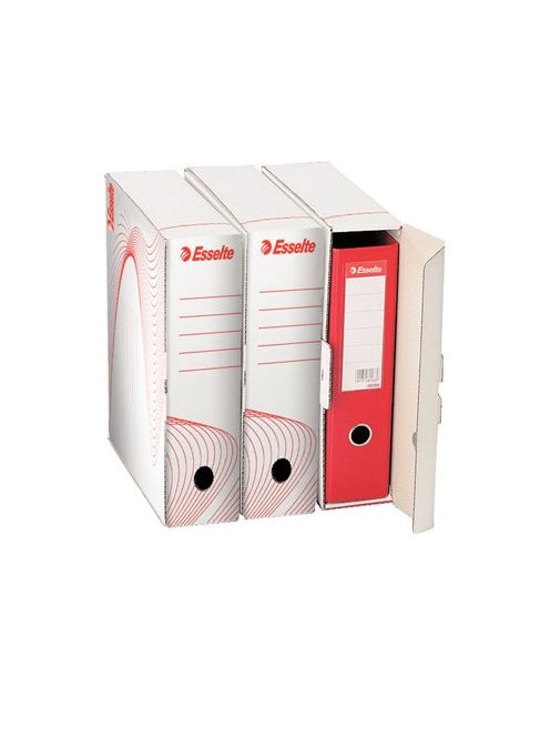 ESSELTE Archiválódoboz, iratrendezőnek, 97 mm, újrahasznosított karton, ESSELTE "Standard", fehér