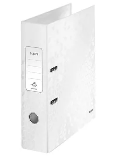   LEITZ Iratrendező, 80 mm, A4, karton, LEITZ "180 Wow", fehér