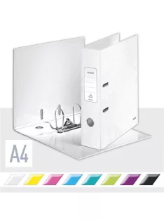   LEITZ Iratrendező, 80 mm, A4, karton, LEITZ "180 Wow", fehér