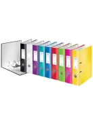 LEITZ Iratrendező, 80 mm, A4, karton, LEITZ "180 Wow", piros