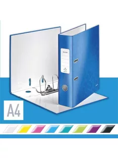   LEITZ Iratrendező, 80 mm, A4, karton, LEITZ "180 Wow", kék