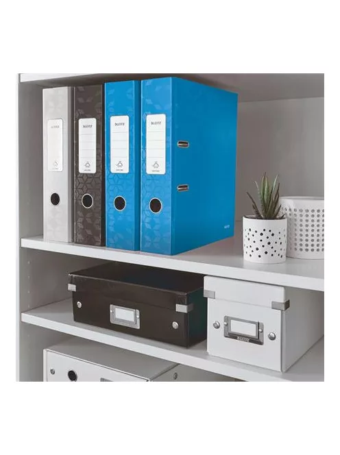 LEITZ Iratrendező, 80 mm, A4, karton, LEITZ "180 Wow", kék