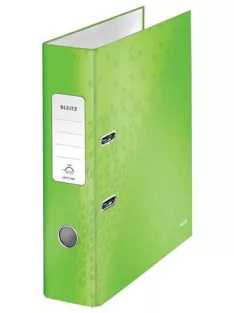   LEITZ Iratrendező, 80 mm, A4, karton, LEITZ "180 Wow", zöld