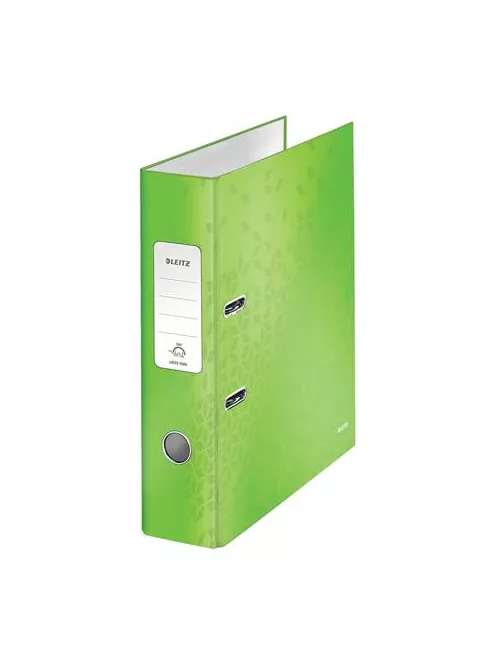 LEITZ Iratrendező, 80 mm, A4, karton, LEITZ "180 Wow", zöld