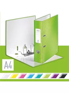   LEITZ Iratrendező, 80 mm, A4, karton, LEITZ "180 Wow", zöld