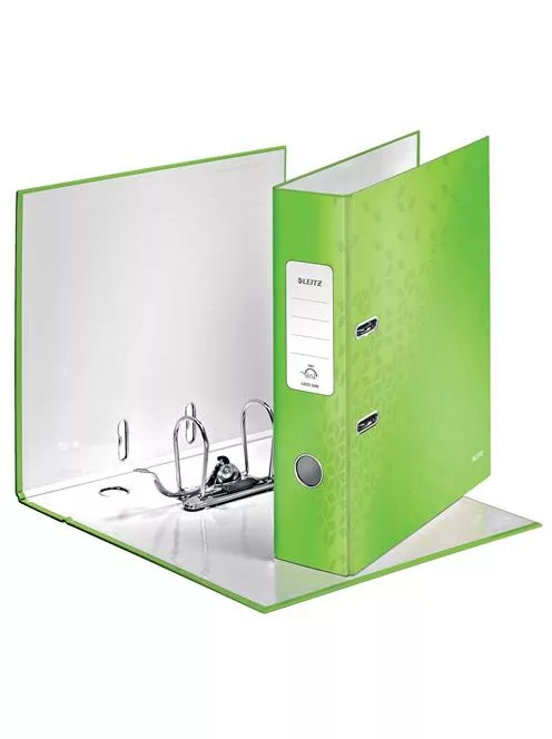 LEITZ Iratrendező, 80 mm, A4, karton, LEITZ "180 Wow", zöld