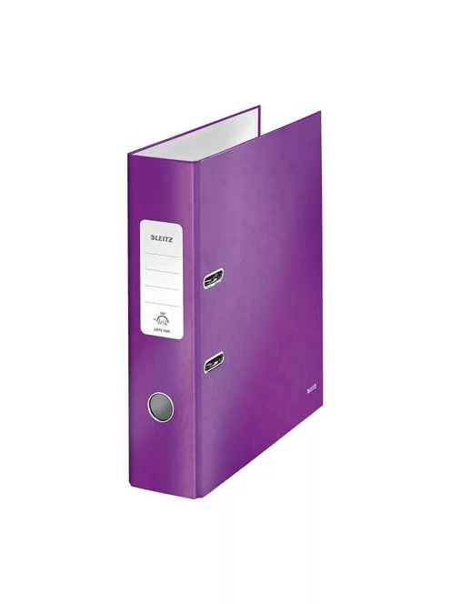 LEITZ Iratrendező, 80 mm, A4, karton, LEITZ "180 Wow", lila
