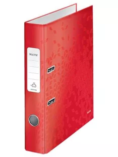   LEITZ Iratrendező, 52 mm, A4, karton, LEITZ "180 Wow", piros