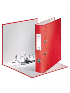   LEITZ Iratrendező, 52 mm, A4, karton, LEITZ "180 Wow", piros
