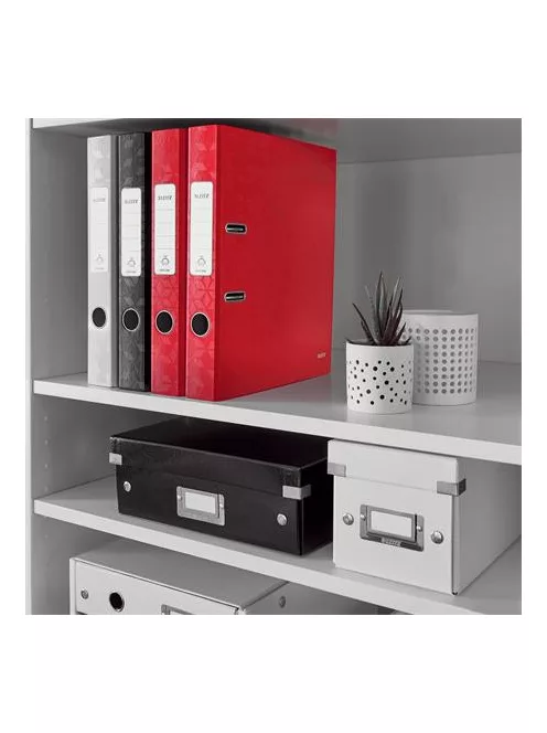 LEITZ Iratrendező, 52 mm, A4, karton, LEITZ "180 Wow", piros