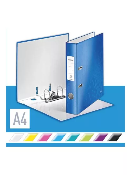 LEITZ Iratrendező, 52 mm, A4, karton, LEITZ "180 Wow", kék