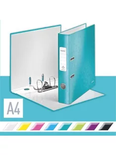   LEITZ Iratrendező, 52 mm, A4, karton, LEITZ "180 Wow", jégkék