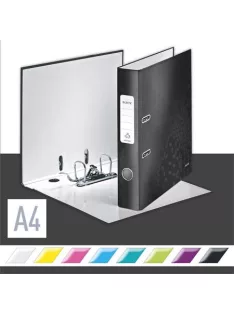   LEITZ Iratrendező, 52 mm, A4, karton, LEITZ "180 Wow", fekete