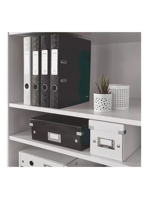 LEITZ Iratrendező, 52 mm, A4, karton, LEITZ "180 Wow", fekete