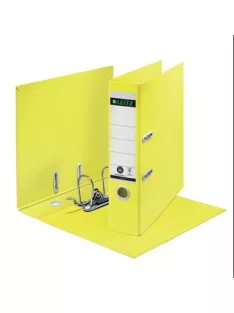   LEITZ Iratrendező, 80 mm, A4, karton, újrahasznosított, LEITZ "180 Recycle", sárga