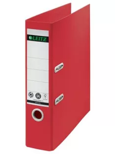   LEITZ Iratrendező, 80 mm, A4, karton, újrahasznosított, LEITZ "180 Recycle", piros
