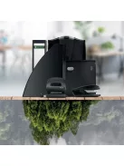 LEITZ Iratrendező, 80 mm, A4, karton, újrahasznosított, LEITZ "180 Recycle", fekete