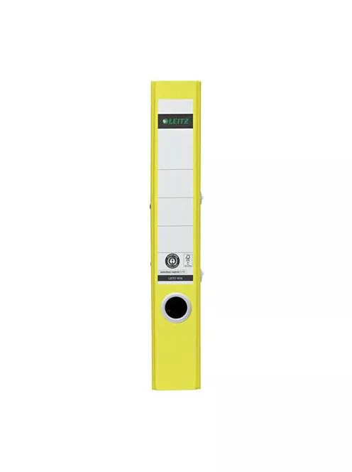 LEITZ Iratrendező, 50 mm, A4, karton, újrahasznosított, LEITZ "180 Recycle", sárga