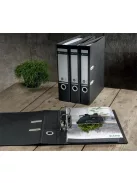 LEITZ Iratrendező, 50 mm, A4, karton, újrahasznosított, LEITZ "180 Recycle", fekete