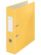 LEITZ Iratrendező, 80 mm, A4, karton, 180°, LEITZ "Cosy Soft Touch", melegsárga