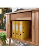 LEITZ Iratrendező, 80 mm, A4, karton, 180°, LEITZ "Cosy Soft Touch", melegsárga