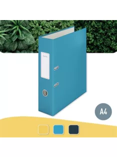   LEITZ Iratrendező, 80 mm, A4, karton, 180°, LEITZ "Cosy Soft Touch", nyugodtkék