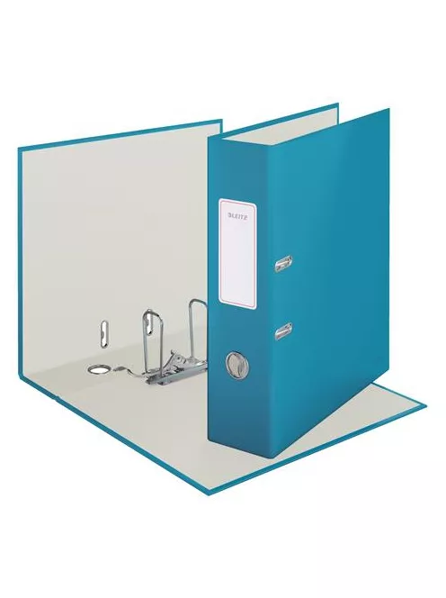 LEITZ Iratrendező, 80 mm, A4, karton, 180°, LEITZ "Cosy Soft Touch", nyugodtkék