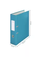 LEITZ Iratrendező, 80 mm, A4, karton, 180°, LEITZ "Cosy Soft Touch", nyugodtkék