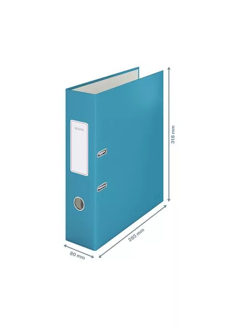LEITZ Iratrendező, 80 mm, A4, karton, 180°, LEITZ "Cosy Soft Touch", nyugodtkék