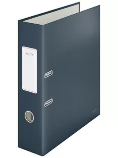   LEITZ Iratrendező, 80 mm, A4, karton, 180°, LEITZ "Cosy Soft Touch", bársonyszürke