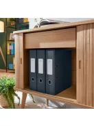 LEITZ Iratrendező, 80 mm, A4, karton, 180°, LEITZ "Cosy Soft Touch", bársonyszürke