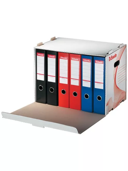 ESSELTE Archiválókonténer, karton, előre nyíló, iratrendezőnek, ESSELTE "Standard", fehér