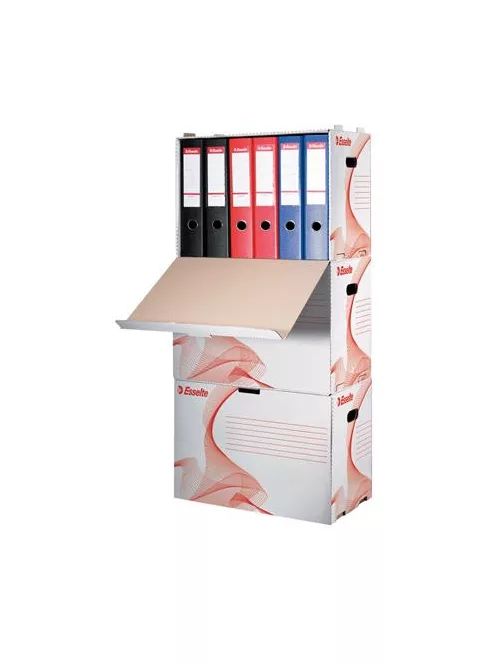ESSELTE Archiválókonténer, karton, előre nyíló, iratrendezőnek, ESSELTE "Standard", fehér