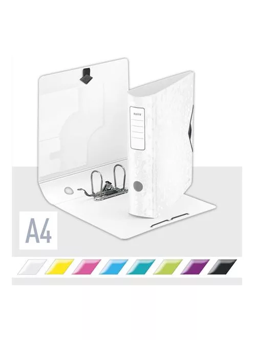 LEITZ Iratrendező, 82 mm, A4, PP, LEITZ "180 Active Wow", fehér