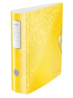   LEITZ Iratrendező, 82 mm, A4, PP, LEITZ "180 Active Wow", sárga