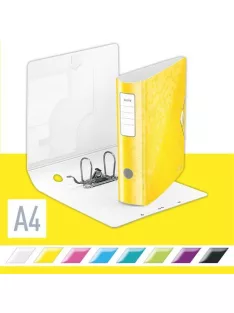   LEITZ Iratrendező, 82 mm, A4, PP, LEITZ "180 Active Wow", sárga