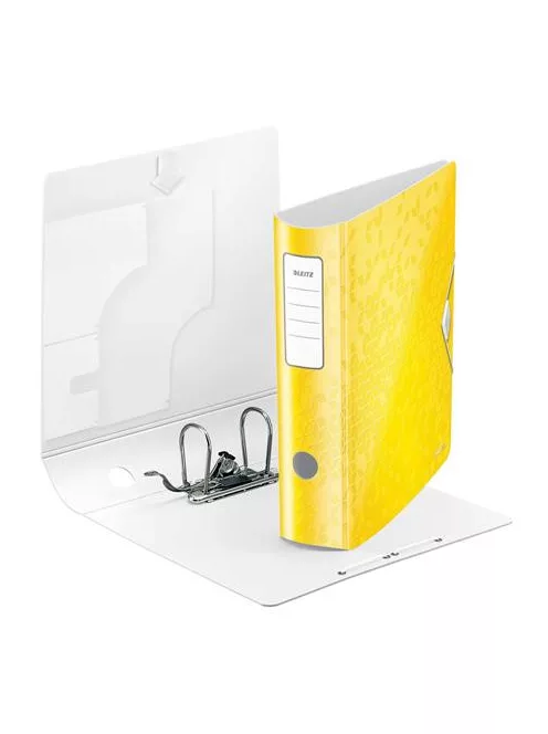 LEITZ Iratrendező, 82 mm, A4, PP, LEITZ "180 Active Wow", sárga