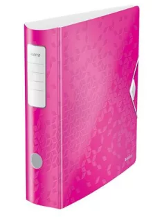   LEITZ Iratrendező, 82 mm, A4, PP, LEITZ "180 Active Wow", rózsaszín