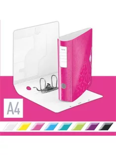  LEITZ Iratrendező, 82 mm, A4, PP, LEITZ "180 Active Wow", rózsaszín