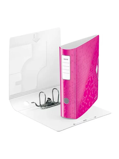 LEITZ Iratrendező, 82 mm, A4, PP, LEITZ "180 Active Wow", rózsaszín