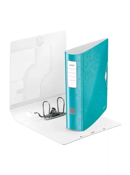 LEITZ Iratrendező, 82 mm, A4, PP, LEITZ "180 Active Wow", jégkék