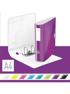   LEITZ Iratrendező, 82 mm, A4, PP, LEITZ "180 Active Wow", lila